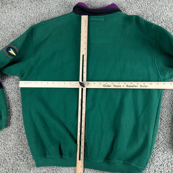 VTG Coloursport Sweatshirt Alexander Julian Colours Mens Medium Green Track Suit - Picture 8 of 12